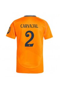 Real Madrid Daniel Carvajal #2 Fotballdrakt Borte Klær 2024-25 Korte ermer